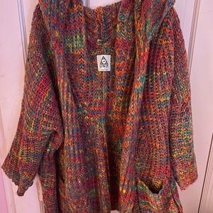 UNIF hooded rainbow cardigan